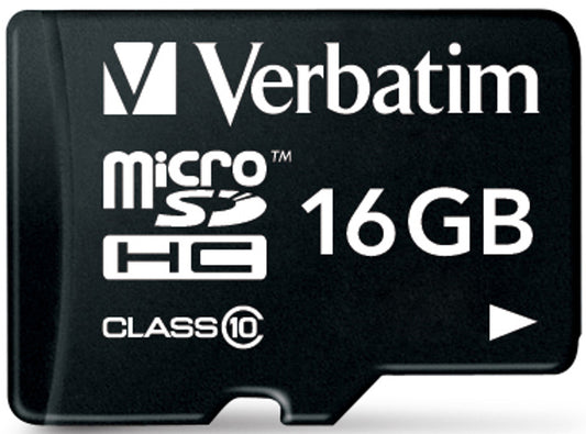 Paměťová karta microSDHC Verbatim, 16Gb, Třída 10 / UHS-1 U1, S adaptérem