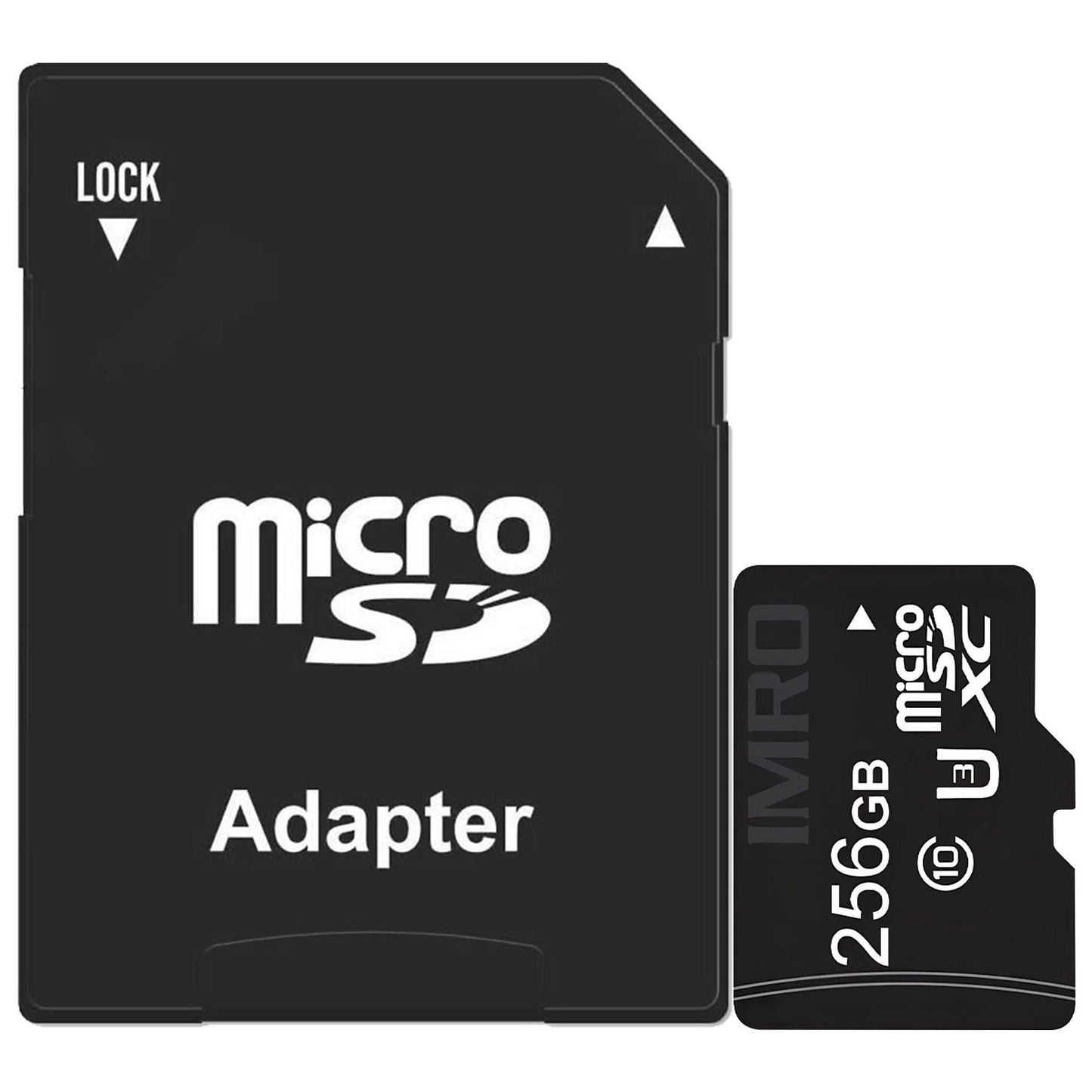 Paměťová karta microSDXC Imro, 256GB, Třída 10 / UHS-1 U3, s adaptérem
