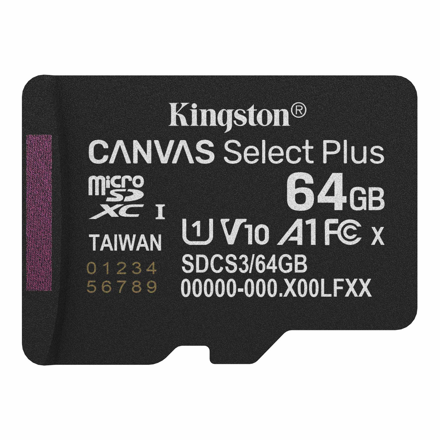Paměťová karta microSDXC Kingston Canvas Select Plus Android A1, 64Gb, Třída 10 / UHS-1 U1 SDCS3/64GBSP