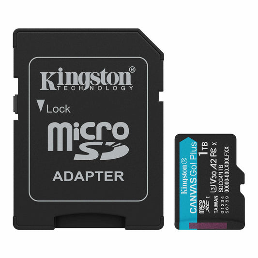 Paměťová karta microSDXC Kingston Canvas Go Plus Android A2, 1TB, Třída 10 / UHS-1 U3, S adaptérem ‎SDCG4/1TB