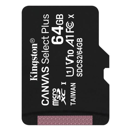 Paměťová karta Kingston Canvas Select Plus, 64Gb, Class 10 / UHS-1 U1 SDCS2/64GBSP microSDXC