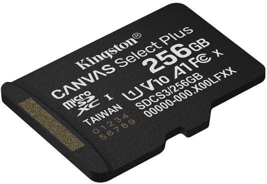 Paměťová karta microSDXC Kingston Canvas Select Plus Android A1, 256Gb, Třída 10 / UHS-1 U1 SDCS3/256GBSP
