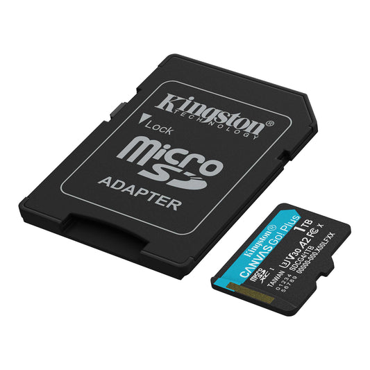 Paměťová karta microSDXC Kingston Canvas Go Plus Android A2, 1TB, Třída 10 / UHS-1 U3, S adaptérem ‎SDCG4/1TB