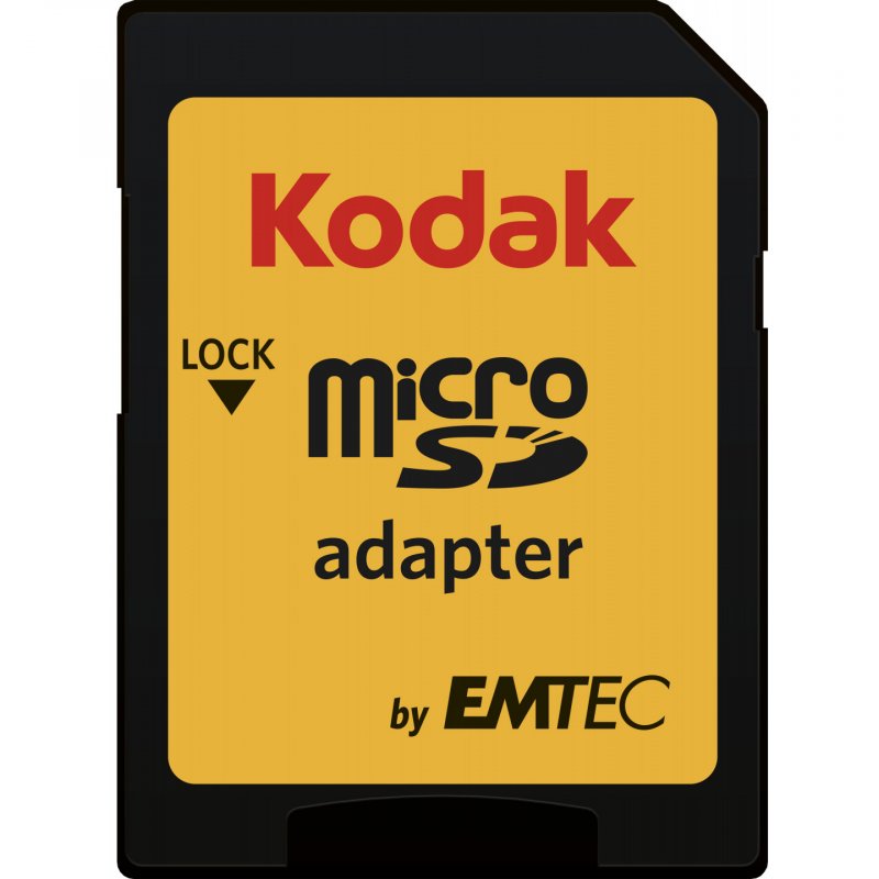 Kodak microSDXC Memory Card, 64Gb, Class 10 / UHS-1 U1, With Adapter EKMSDM64GXC10K