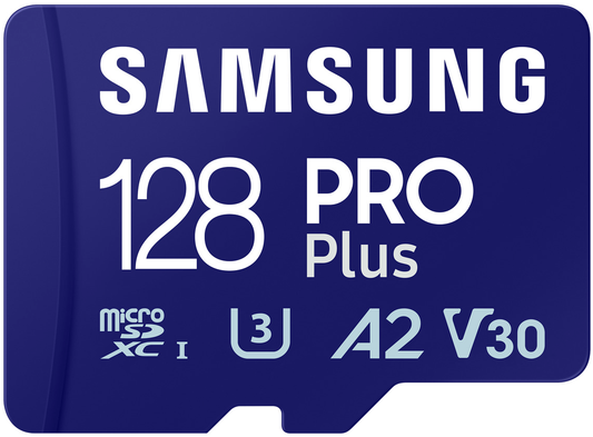Paměťová karta microSDXC Samsung PRO Plus, 128Gb, Třída 10 / UHS-1 U3, S adaptérem MB-MD128SA/EU