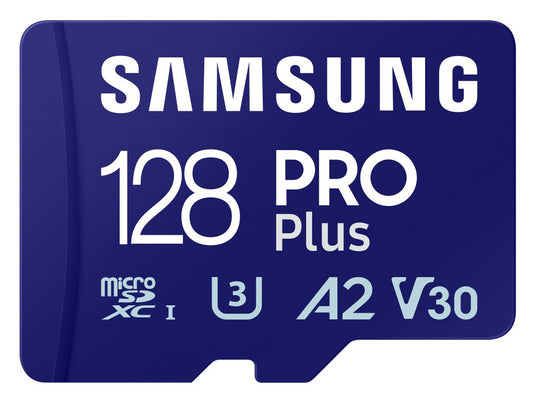 Paměťová karta microSDXC Samsung PRO Plus, 128Gb, Třída 10 / UHS-1 U3, s čtečkou karet MB-MD128SB/WW