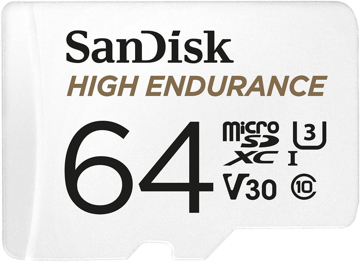 Paměťová karta microSDXC SanDisk High Endurance, 64Gb, Třída 10 / UHS-1 U3, S adaptérem SDSQQNR-064G-GN6IA