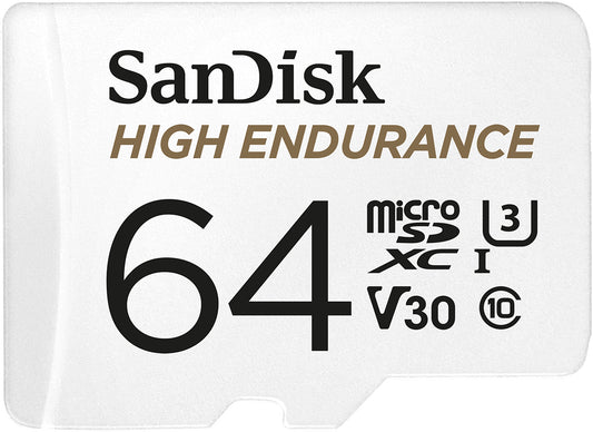 Paměťová karta microSDXC SanDisk High Endurance, 64Gb, Třída 10 / UHS-1 U3, S adaptérem SDSQQNR-064G-GN6IA