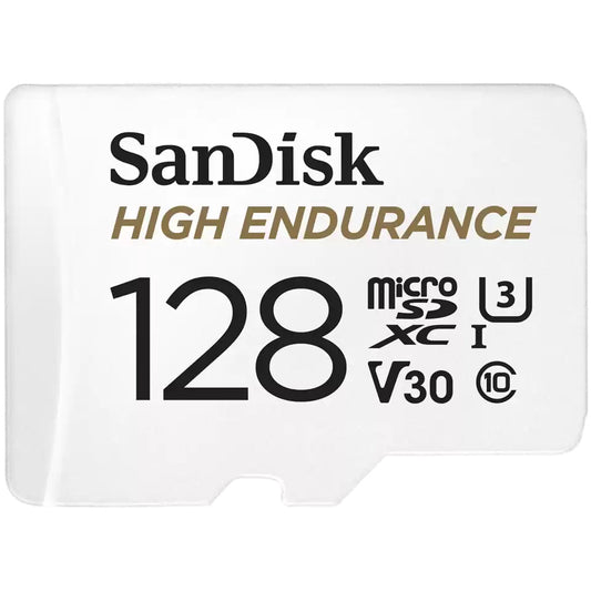 Paměťová karta microSDXC SanDisk High Endurance, 128Gb, Třída 10 / UHS-1 U3, S adaptérem SDSQQNR-128G-GN6IA