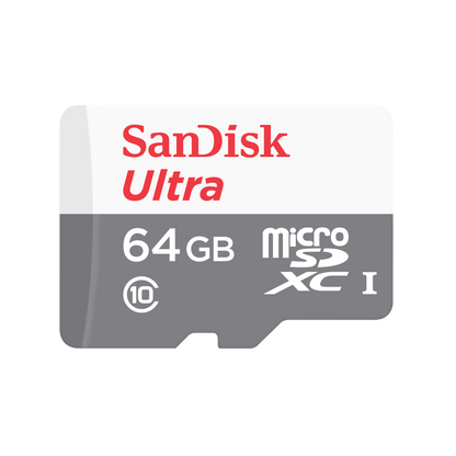 Paměťová karta microSDXC SanDisk Ultra, 64Gb, Třída 10, S adaptérem SDSQUNR-064G-GN6TA