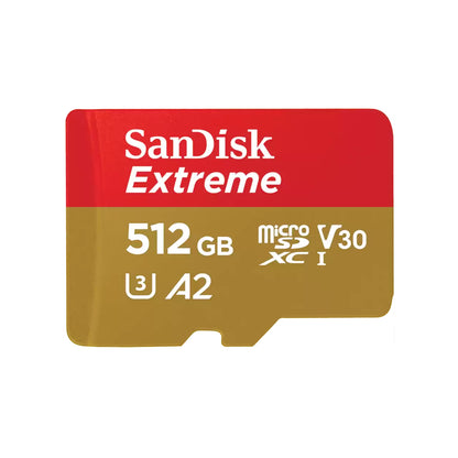 Paměťová karta microSDXC SanDisk Extreme, 512Gb, Třída 10 / UHS-1 U3 SDSQXAV-512G-GN6MN