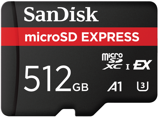 Paměťová karta microSDXC SanDisk Express, 512Gb, Třída 10 / UHS-1 U3 SDSQXFN-512G-GN4NN