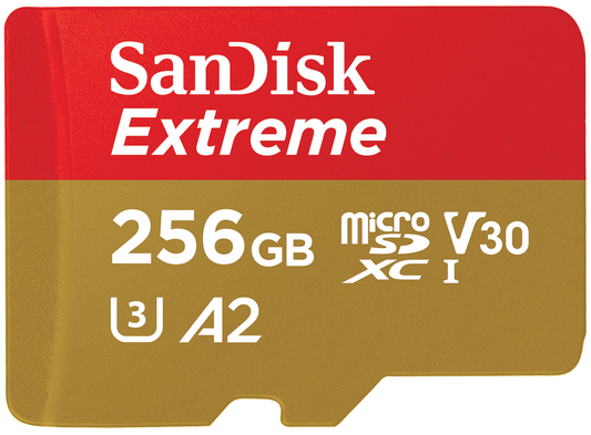 Paměťová karta microSDXC SanDisk Extreme, 256Gb, Třída 10 / UHS-1 U3 SDSQXAV-256G-GN6MN