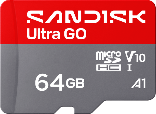 Paměťová karta microSDXC SanDisk Ultra GO Android A1, 64GB, Třída 10 / UHS-1 U1 SDSQUGN-064G-GN6MN