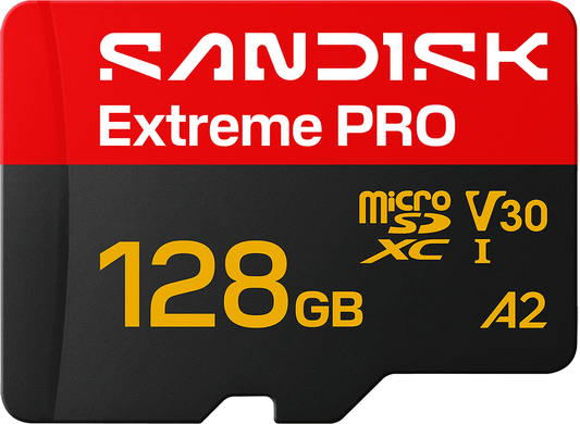 Paměťová karta microSDXC SanDisk Extreme Pro A2, 128GB, Třída 10 / UHS-1 U3, s adaptérem SDSQXCJ-128G-GS6MA