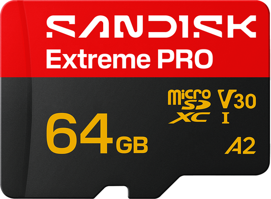 Paměťová karta microSDXC SanDisk Extreme Pro A2, 64GB, Třída 10 / UHS-1 U3, s adaptérem SDSQXCU-064G-GS6MA