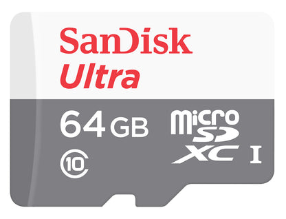 Paměťová karta microSDXC SanDisk Ultra, 64Gb, Třída 10 SDSQUNR-064G-GN3MN