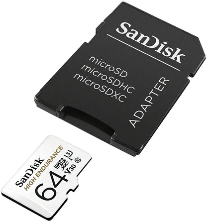 Paměťová karta microSDXC SanDisk High Endurance, 64Gb, Třída 10 / UHS-1 U3, S adaptérem SDSQQNR-064G-GN6IA