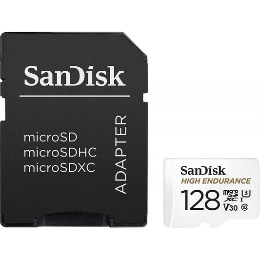 Paměťová karta microSDXC SanDisk High Endurance, 128Gb, Třída 10 / UHS-1 U3, S adaptérem SDSQQNR-128G-GN6IA