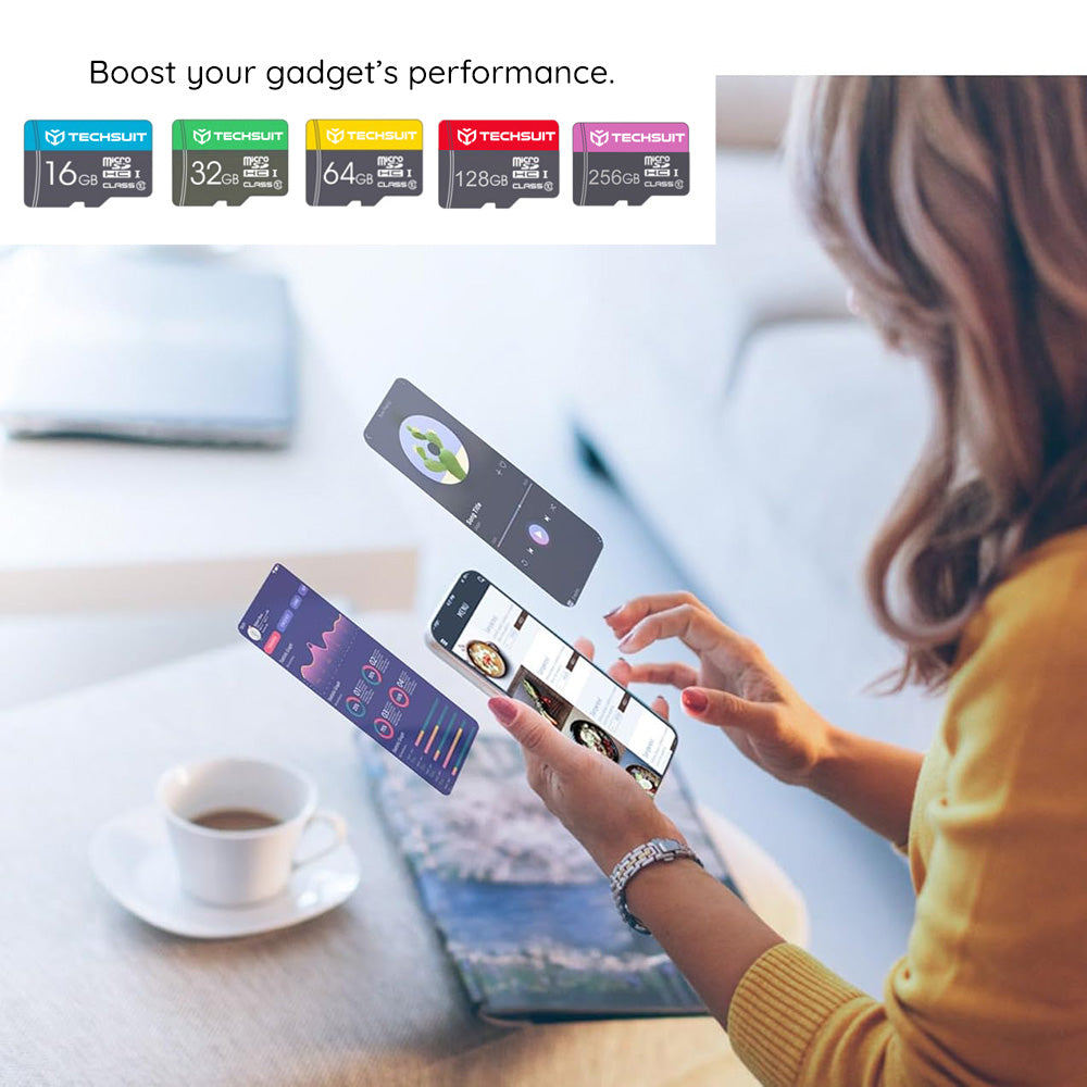 Paměťová karta microSDXC Techsuit THCM26, 128GB, Třída 10, s adaptérem