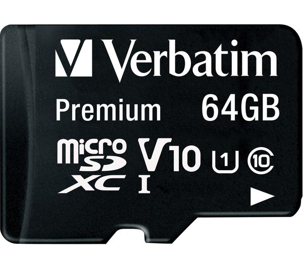 Paměťová karta microSDXC Verbatim, 64Gb, Třída 10 / UHS-1 U1, S adaptérem