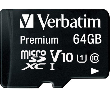Paměťová karta microSDXC Verbatim, 64Gb, Třída 10 / UHS-1 U1, S adaptérem
