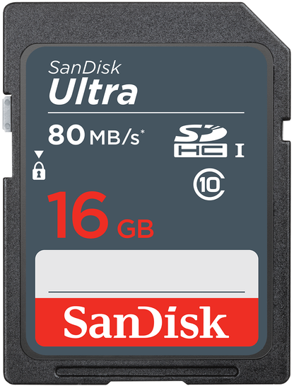 Paměťová karta SDHC SanDisk Ultra, 16Gb, Třída 10 SDSDUNS-016G-GN3IN