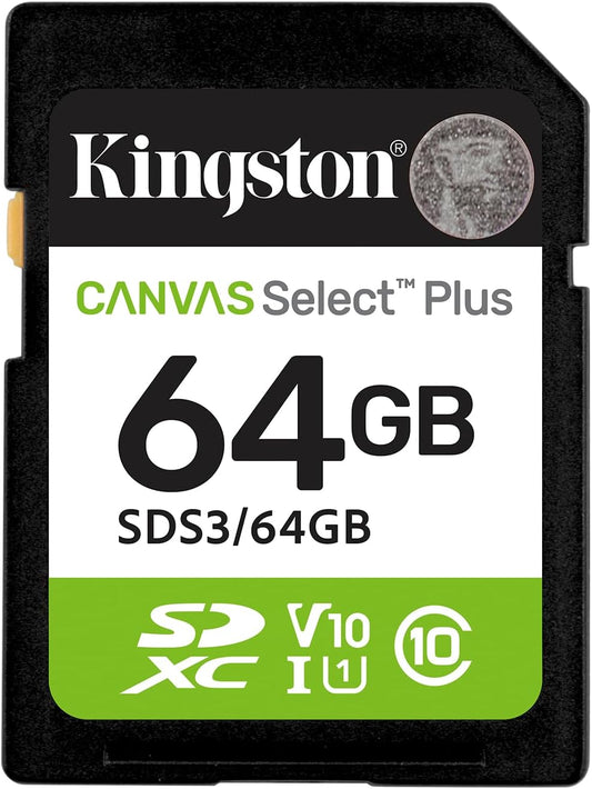 Paměťová karta SDXC Kingston Canvas Select Plus, 64Gb, Třída 10 / UHS-1 U1 SDS3/64GB