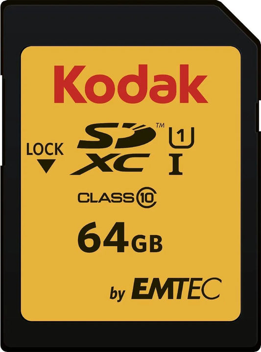 Kodak Ultra Performance SDXC Memory Card, 64Gb, Class 10 / UHS-1 U3 EKMSD64GXC10HPRK