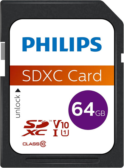 Paměťová karta SDXC Philips, 64Gb, Třída 10 / UHS-1 U1 FM64SD55B/00