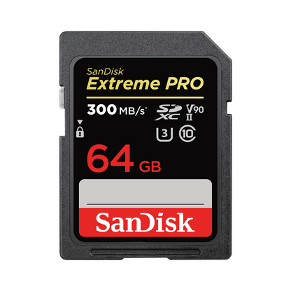 SanDisk Extreme Pro SDXC Memory Card, 64Gb, Class 10 / UHS-1 U3 SDSDXXU-064G-GN4IN