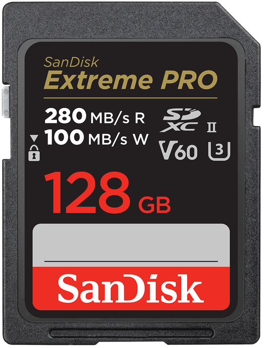 Paměťová karta SDXC SanDisk Extreme Pro, 128GB, Třída 10 / UHS-2 U3 SDSDXEP-128G-GN4IN