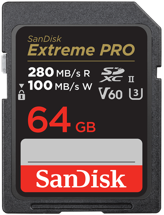 Paměťová karta SDXC SanDisk Extreme Pro, 64GB, Třída 10 / UHS-2 U3 SDSDXEP-064G-GN4IN