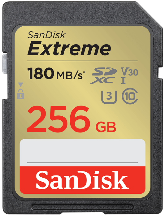 Paměťová karta SDXC SanDisk Extreme, 256GB, Třída 10 / UHS-1 U3 SDSDXVV-256G-GNCIN