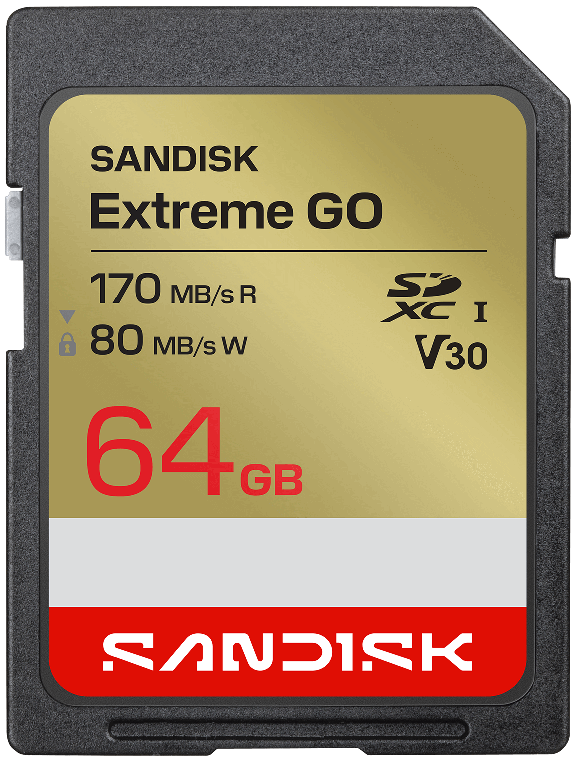Paměťová karta SDXC SanDisk Extreme Go, 64Gb, Třída 10 / UHS-1 U1 SDSDXGN-064G-GNCIN