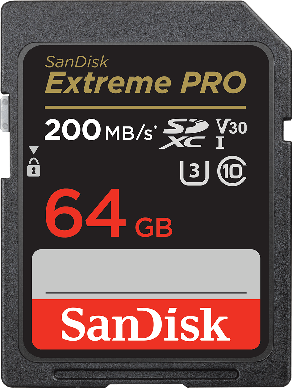 Paměťová karta SDXC SanDisk Extreme Pro, 64Gb, Třída 10 / UHS-1 U3 SDSDXXU-064G-GN4IN