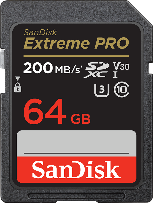 Paměťová karta SDXC SanDisk Extreme Pro, 64Gb, Třída 10 / UHS-1 U3 SDSDXXU-064G-GN4IN