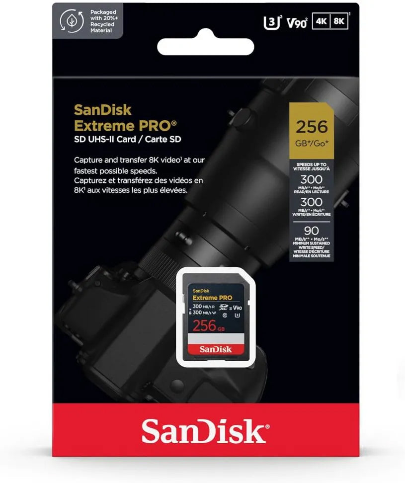 Paměťová karta SDXC SanDisk Extreme Pro, 256GB, Třída 10 / UHS-2 U3 SDSDXDM-256G-GN4IN