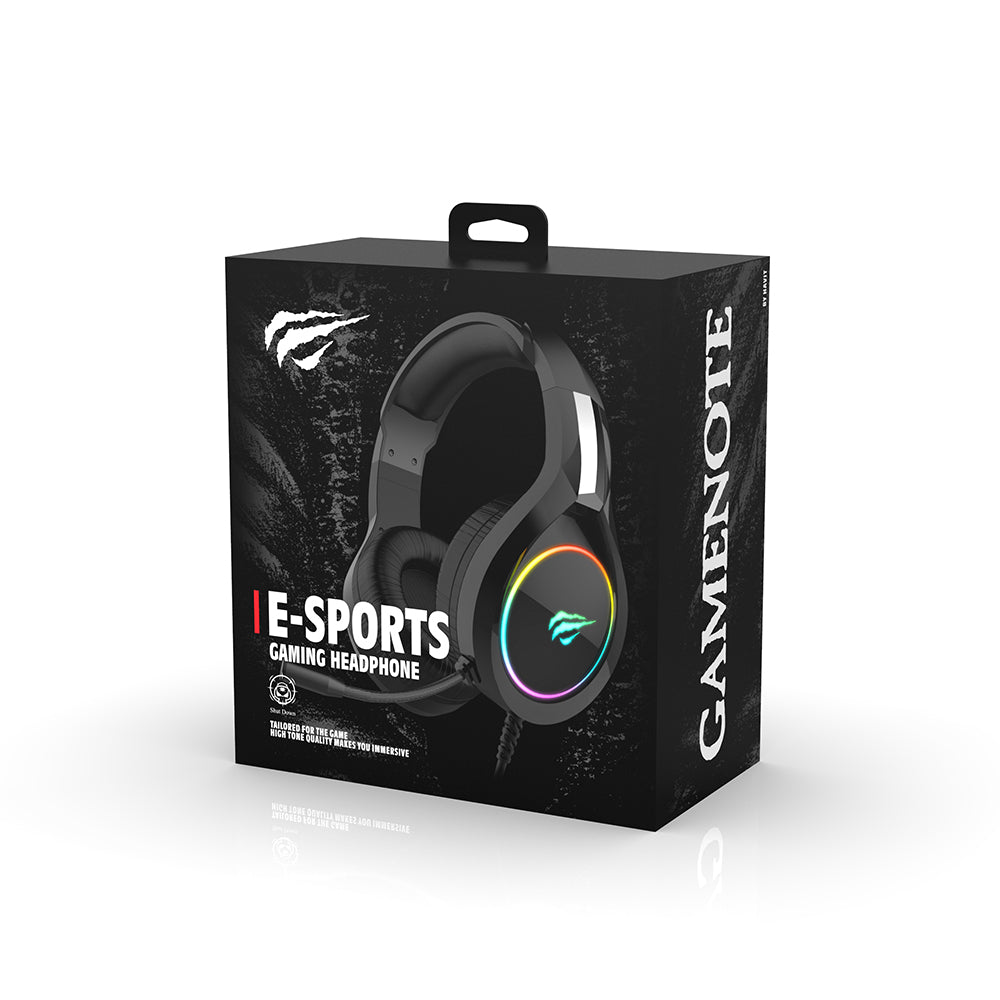 Sluchátka pro hraní 3.5mm HAVIT H2002D, 2m, Fialová