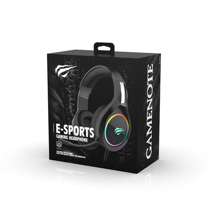 Sluchátka pro hraní 3.5mm HAVIT H2002D, 2m, Fialová