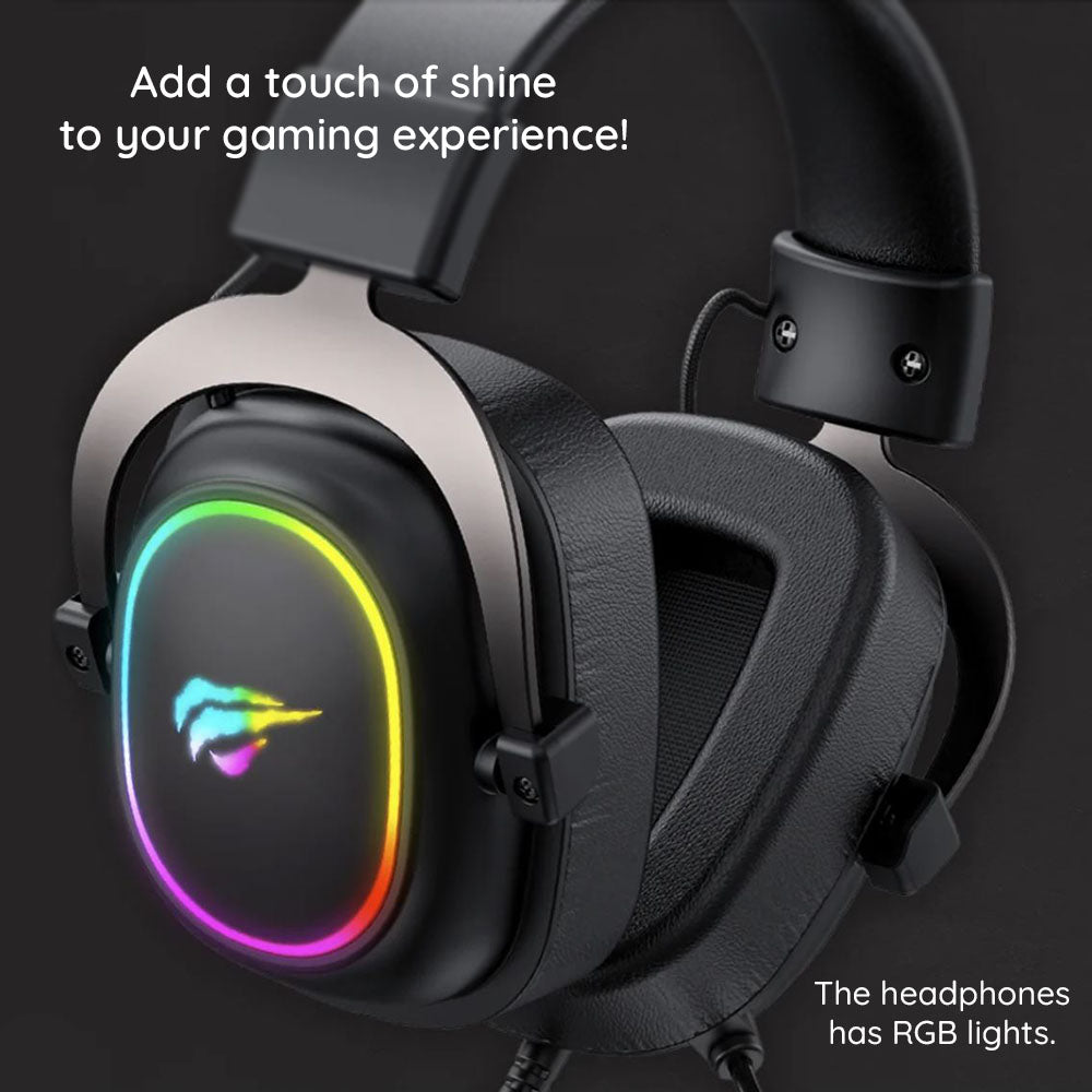 Sluchátka pro hraní HAVIT H2002P, 3.5mm, 2m, černá