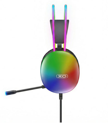 Gamingová sluchátka 3,5mm XO Design GE11, RGB, černá