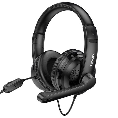 Gamingová sluchátka 3,5 mm HOCO W103, černá