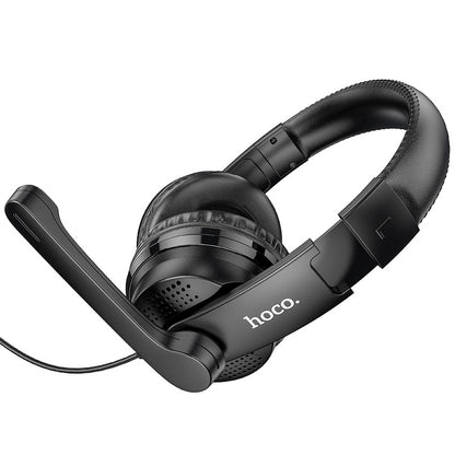 Gamingová sluchátka 3,5 mm HOCO W103, černá