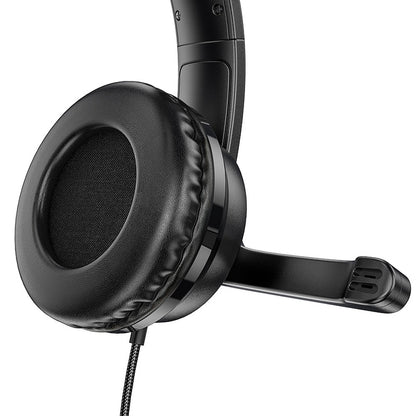 Gamingová sluchátka 3,5 mm HOCO W103, černá
