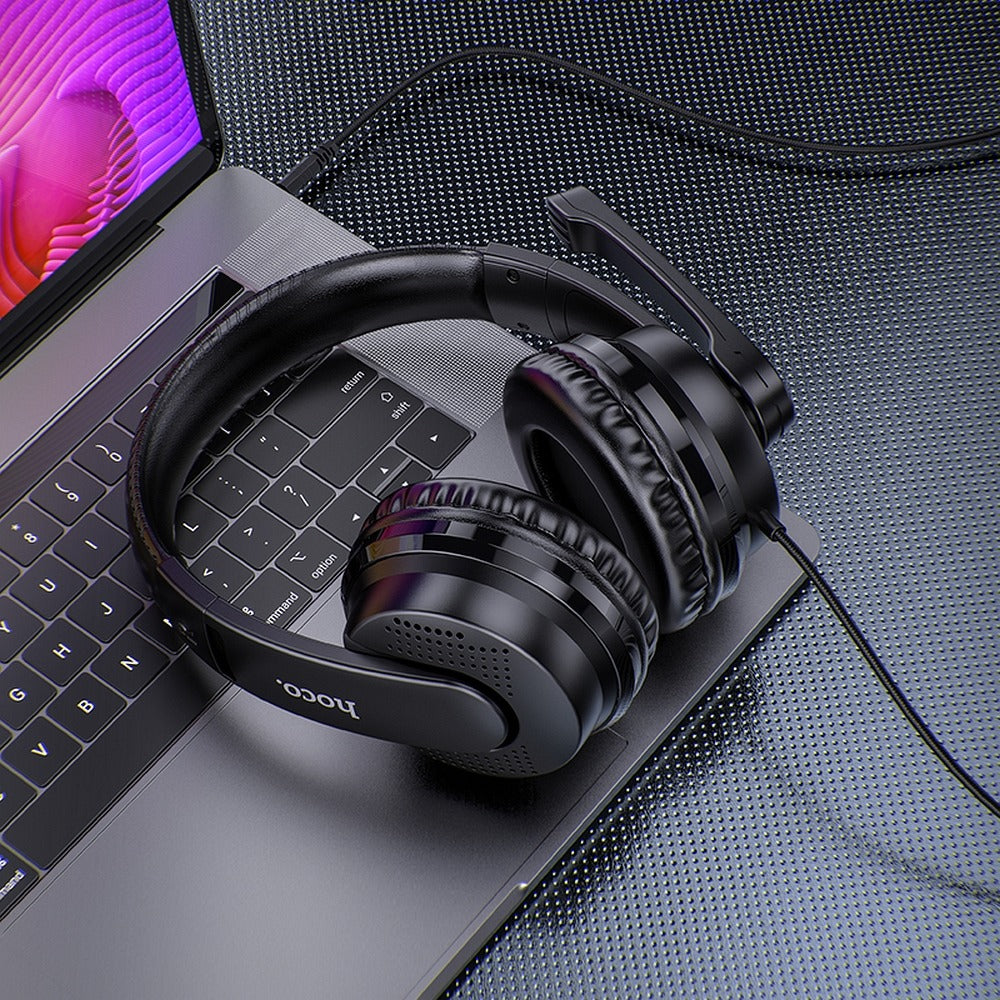 Gamingová sluchátka 3,5 mm HOCO W103, černá