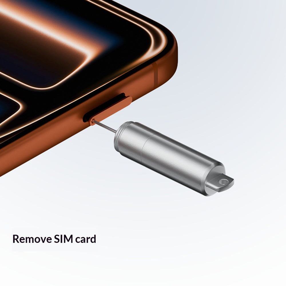 SIM klíč OEM CS-02, 3v1, typ přívěsek, šedý