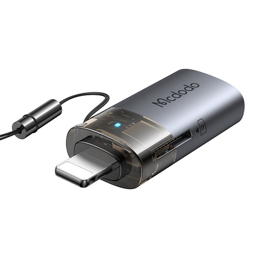 Čtečka karet Lightning McDodo OT-7850, USB-A (OTG) - microSD, Černá