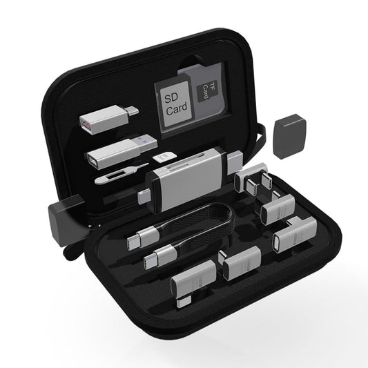 Čtečka karet USB / USB-C OEM OmniLink Pro-003 Travel, 10v1, Šedá