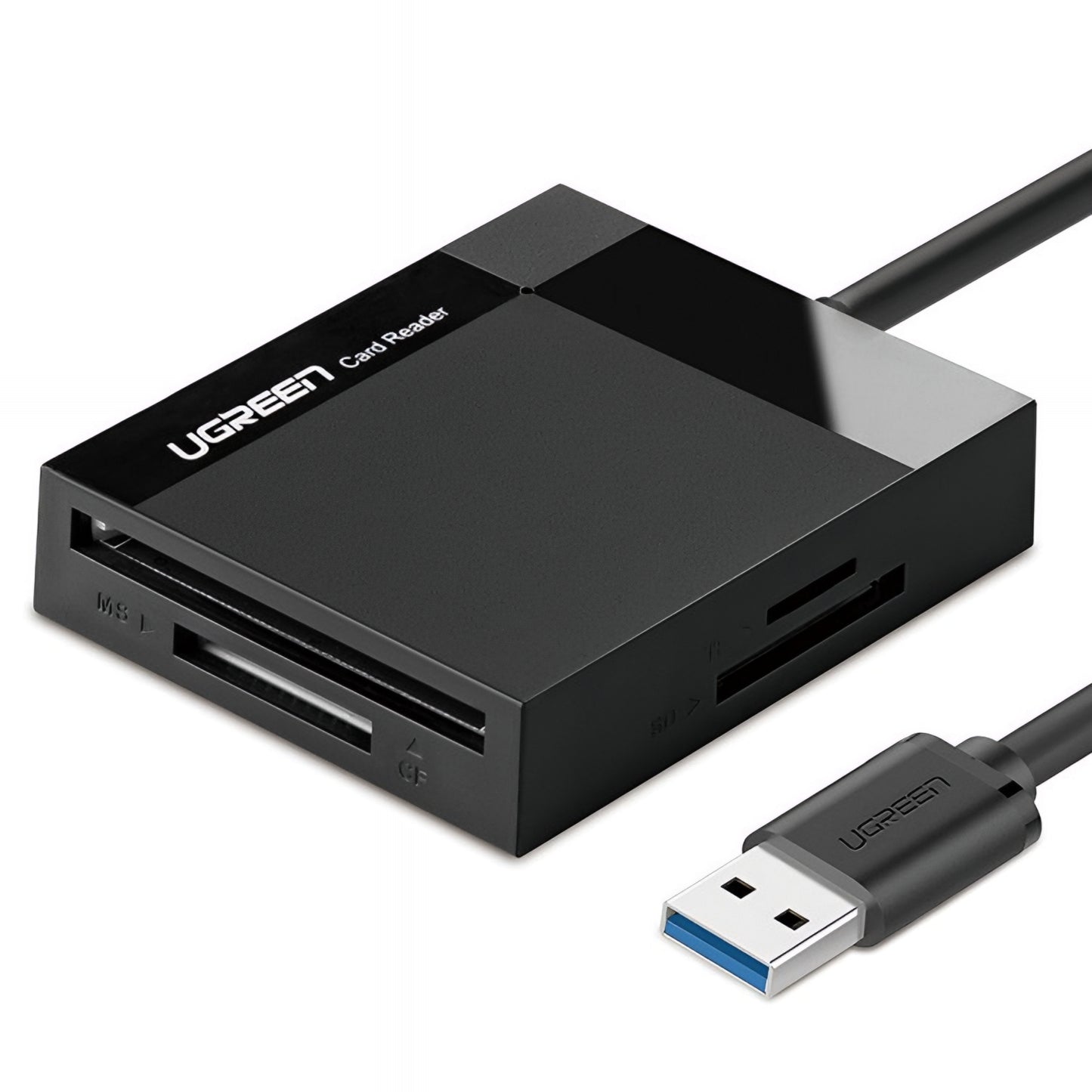 Čtečka karet USB 3.0 UGREEN CR125, SD - microSD - CF - MS, černá